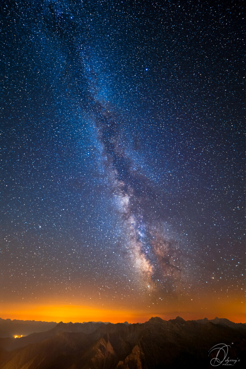 Astrophotography Nightscape Aude Nowak Odysseys Dream Photographie de paysages nocturnes Art Décoration Intérieur Montagnes, Alpes, le Queyras sous la Voie lactée