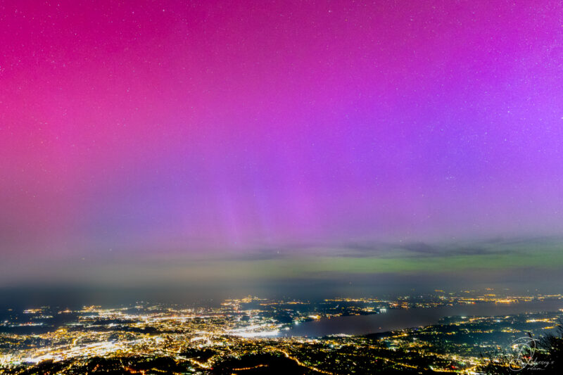 Astrophotography Nightscape Aude Nowak Odyssey's Dream Aurores Boreales Alpes Geneve Mont Saleve